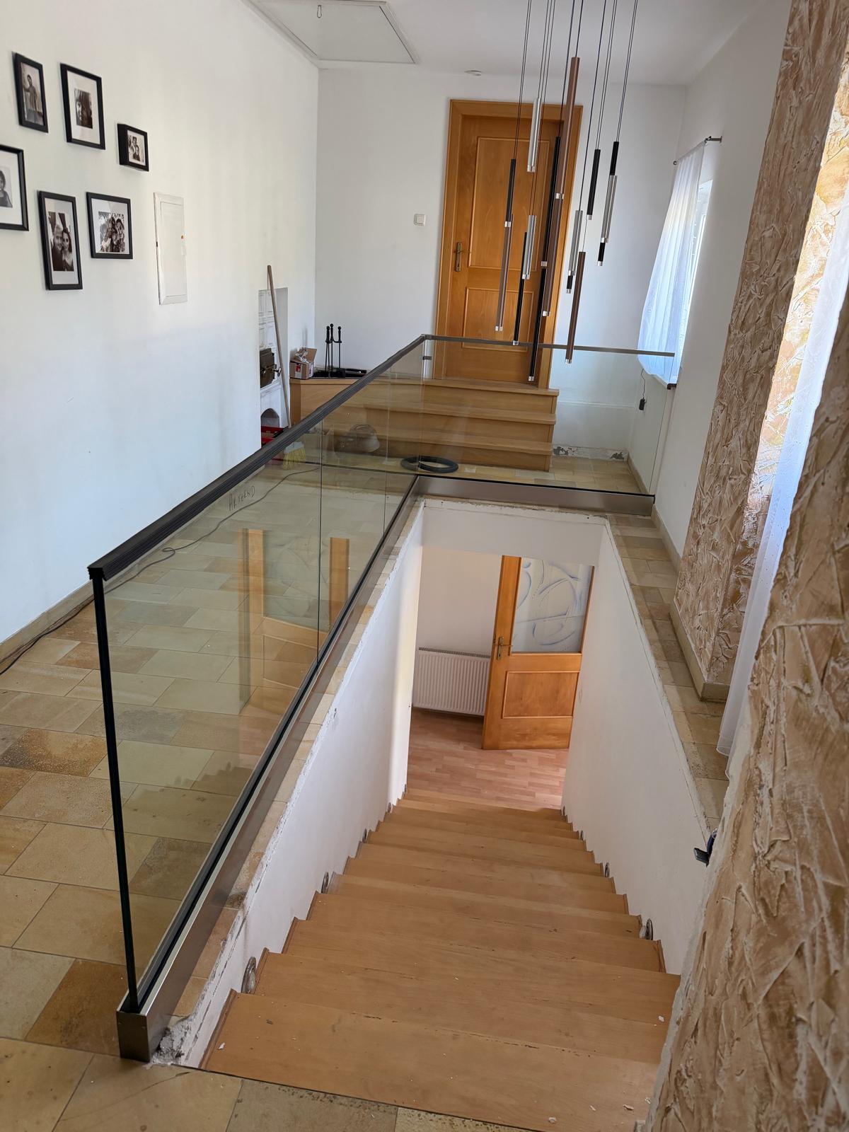 Rahmenlose Glasgeländer für Treppen